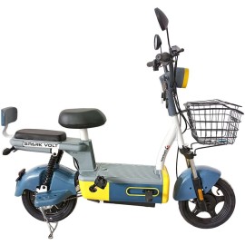 Велосипед з електромотором SPARK VOLT 14`` 48V/400W/12Ah синій з жовтим